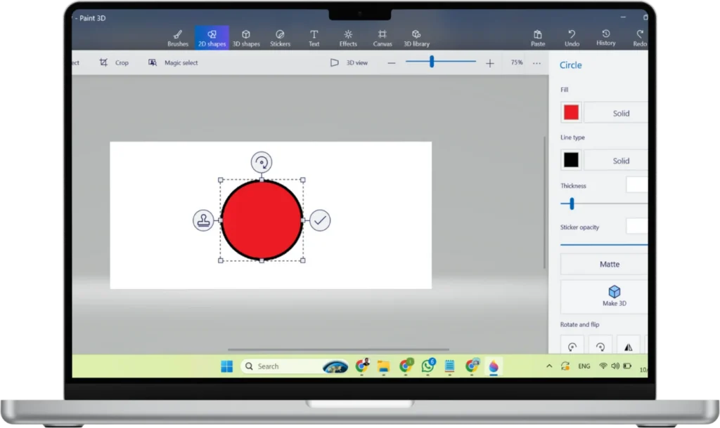 Paint 3D 17 2d shapes customizations