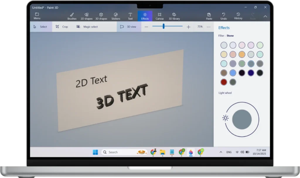 Effects in 3D Paint Effects in 3D Paint