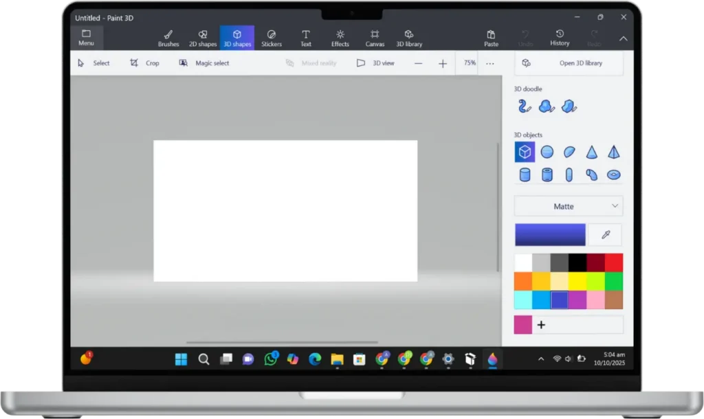 Paint 3D 18 3D shapes